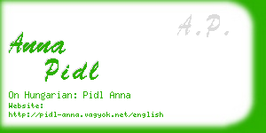 anna pidl business card